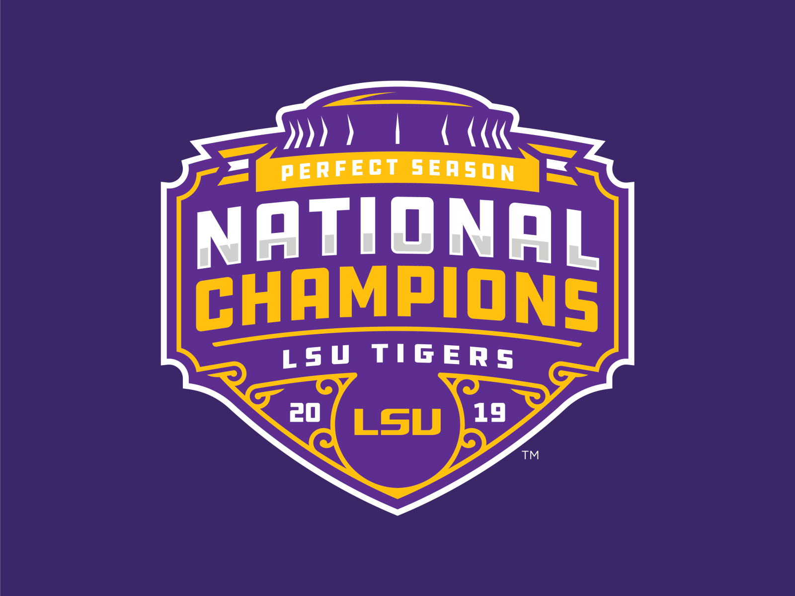 LSU TIGERS 2019 NATIONAL CHAMPIONS Logo Concept by Matthew Harvey