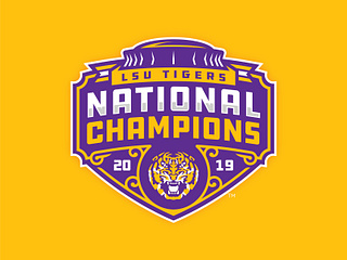 UPDATED: LSU TIGERS - 2019 NATIONAL CHAMPIONS - Logo Concept by Matthew ...