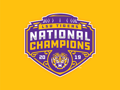 UPDATED: LSU TIGERS - 2019 NATIONAL CHAMPIONS - Logo Concept