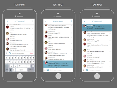 Sticky Messages Chat Flow chat native ux wireframes