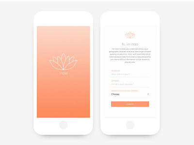 inaa - a resource for women's health app healthcare legal mobile ui ux womens health