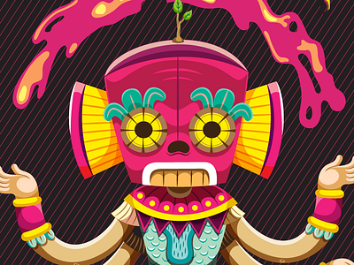 Arte Tráfico Bazar color culture illustration mask metzican mexican vector