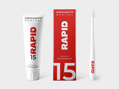 RAPID branding dental health healthcare logo rapid toothbrush toothpaste