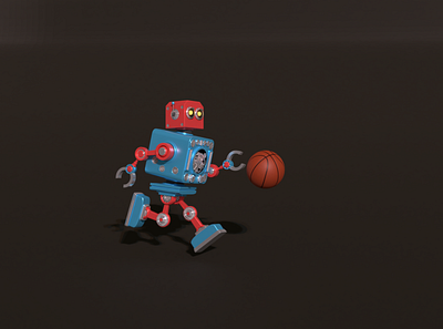 Basketbot 3d blender graphic design learning