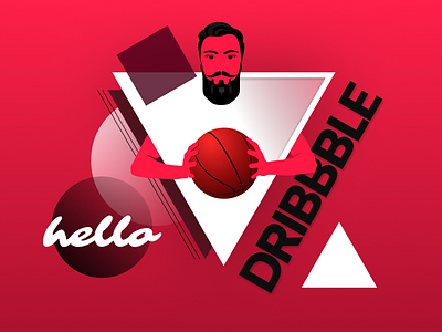 Hello, Dribbble! debut design first shot hello dribble illustration vector