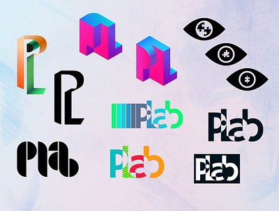PLab logo project beginner branding design illustrator learning logo logodesign logotype vector
