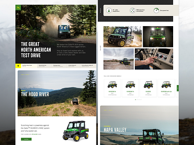 Great North American Test Drive after effects deere ecommerce gator landing page offroad utility vehicle