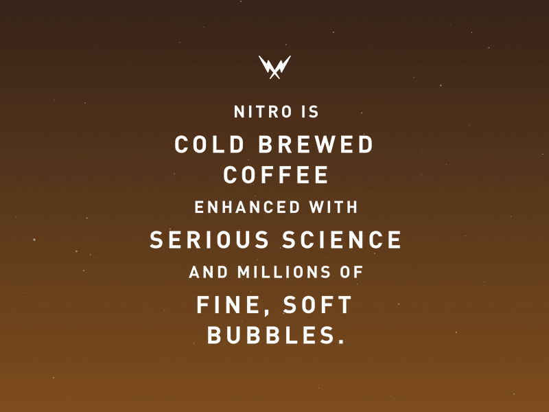 Nitro Bubble Animation bubbles caffeine coffee coldbrew landing page lightning nitro particles
