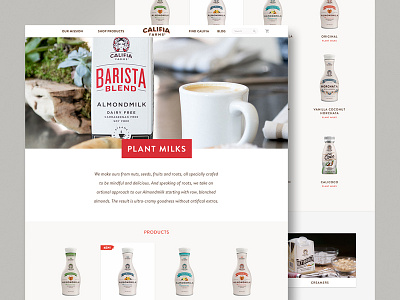 Califia Category Page almond milk califia ecommerce responsive ui ux web design