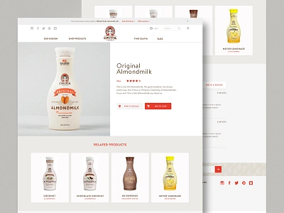 Califia Product Page almond milk califia ecommerce responsive ui ux