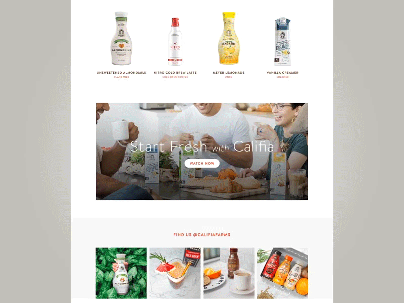 Califia Video Animation after effects almond milk califia ecommerce responsive ui ux video