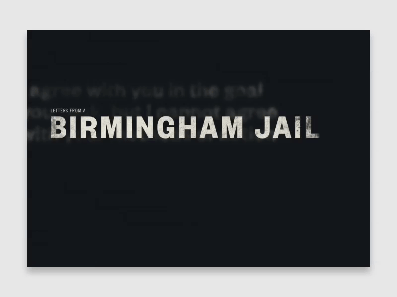 Birmingham after effects animation landing page martin luther king mlk mlk50 motion web design