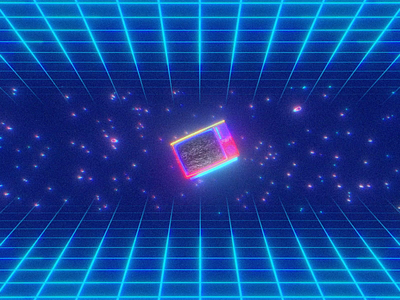 Polycade | Logo Animation 80s after effects crt grid animation high score logotype motion design retro space stars television tv vintage