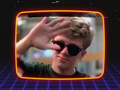 Polycade | High Fives & High Scores 80s after effects crt grid growing pains high five high score motion design movies outrun retro television tv vintage