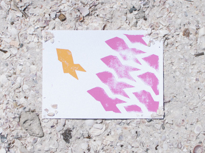 Fish | Block Print branding fish illustration lead ocean print sand summer wood block