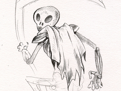Death Sketch death illustration process skeleton sketches tarot