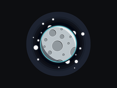 Moon astro astronomy dark grey icon icons illustration moon nasa planet space