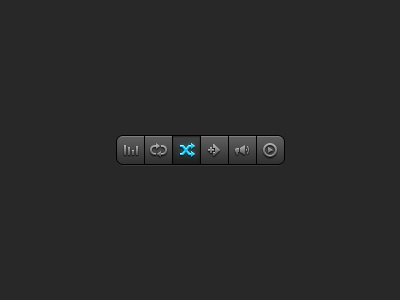 Sidebar Buttons buttons equalizer play que repeat share shuffle