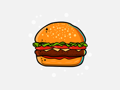 Burger Medium Rare app burger cheese dinner food icon icons ios lunch meat vegetables