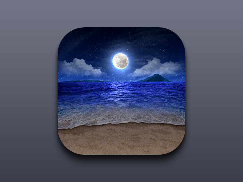 #2 icon ios beach night photoshop cocoabalt