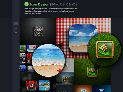 Icon Design cocoabalt.com design icon live panel slider website