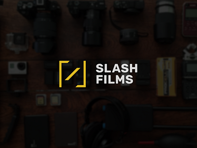 Slash Films // Logo Challenge - Day 6 branding challenge design films icon logo logochallenge logocore logodesign madebynate minimal nate slash slashfilms typography