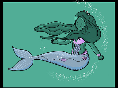 Mermaid book illustration children book illustration digital artwork digital illustration digital painting digitalart illustration mermaid