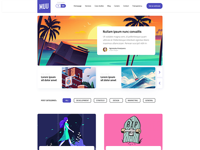 Agency website design - Muu Labs branding design flat minimal ui ux web website