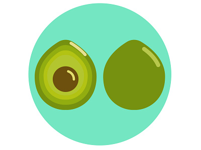 Avocado affinitydesigner avocado avocados flat flat illustration flatdesign icon illustration vector