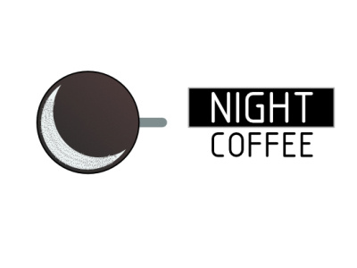 Night Coffee affinitydesigner blackwhite branding branding identity coffee coffeeshop dailylogochallenge design logo logodesign vector