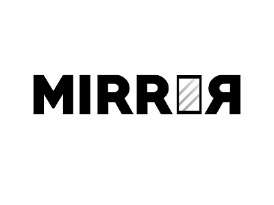 Mirror branding design logo typography