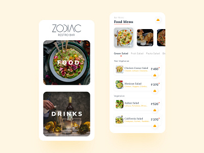 Food Menu App app appui appuidesign design food food app interface interface design menu menu app minimal mobile app mobile app design mobile ui mobile ui design modern simple ui