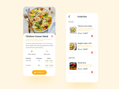 Food Menu App by Jahnavi Seth on Dribbble