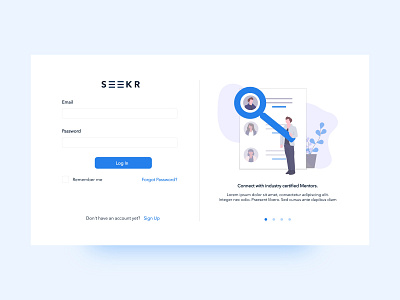 Seekr Login Page