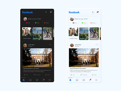 Facebook Homepage Neumorphic Redesign app appui appuidesign design facebook facebook app interface minimal neumorph neumorphic neumorphic design neumorphism simple ui