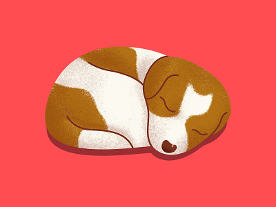 Sleepy Pupper digitalart procreate illustration dog puppy