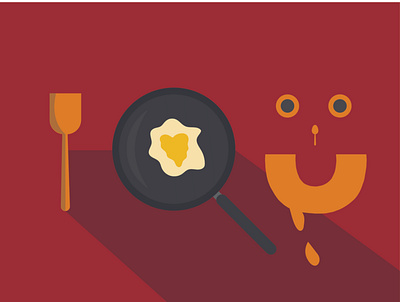 Valentine's Day artwork design egg food graphicdesign illustration illustrator logo omlet photoshop red typography valentine vector yellow
