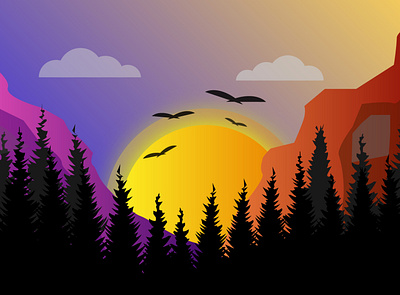 Landscape ILLU artwork design graphicdesign illustration illustrator vector