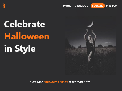 E-Commerce Web Design for Halloween branding dribbbleweeklywarmup halloween halloween design halloween flyer ui webdesign website design