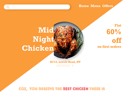 Midnight chicken diner brand design brand identity branding chicken flat food food app marketing ui webdesign website design