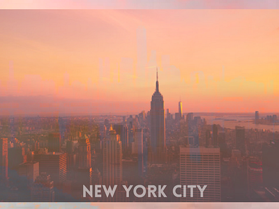 NEW YORK CITY brand identity branding design landscape postcard travel
