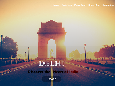 Delhi-The heart of India architecture delhi glass morphism minimal tourism webdesign weekly challenge weeklywarmup