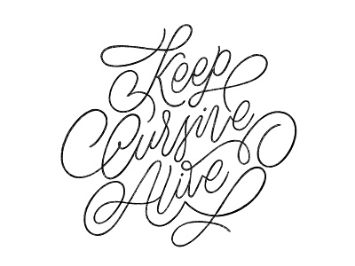 Keep Cursive Alice illustration lettering typography