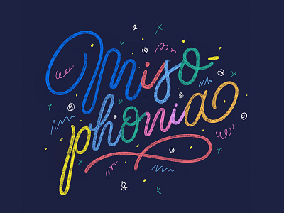 Misophonia design illustration lettering typography