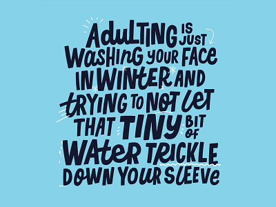 Adulting design illustration lettering procreate typography