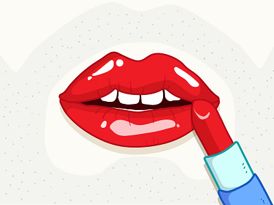 Lady Beard beard character illustration illustrator lips lipstick makeup