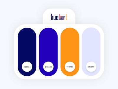 HueHunt #02 branding color palette colors colorscheme design ui ux vector web website