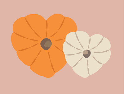 Autumnal autumn autumnal digital graphic design graphicdesign halloween heart illustration illustrator orange pumpkins squash