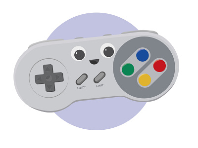 Adorable SNES :-) adobe character controller cute design graphic design graphicdesign illustration illustrator snes vector