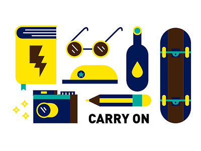 carry on illustration vector
